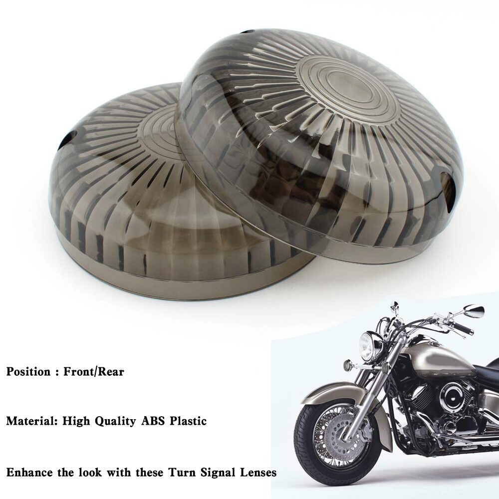Turn Signal Light Lens Cover For Yamaha V Star 650 1100 Vmax 1200/1700 Smoke
