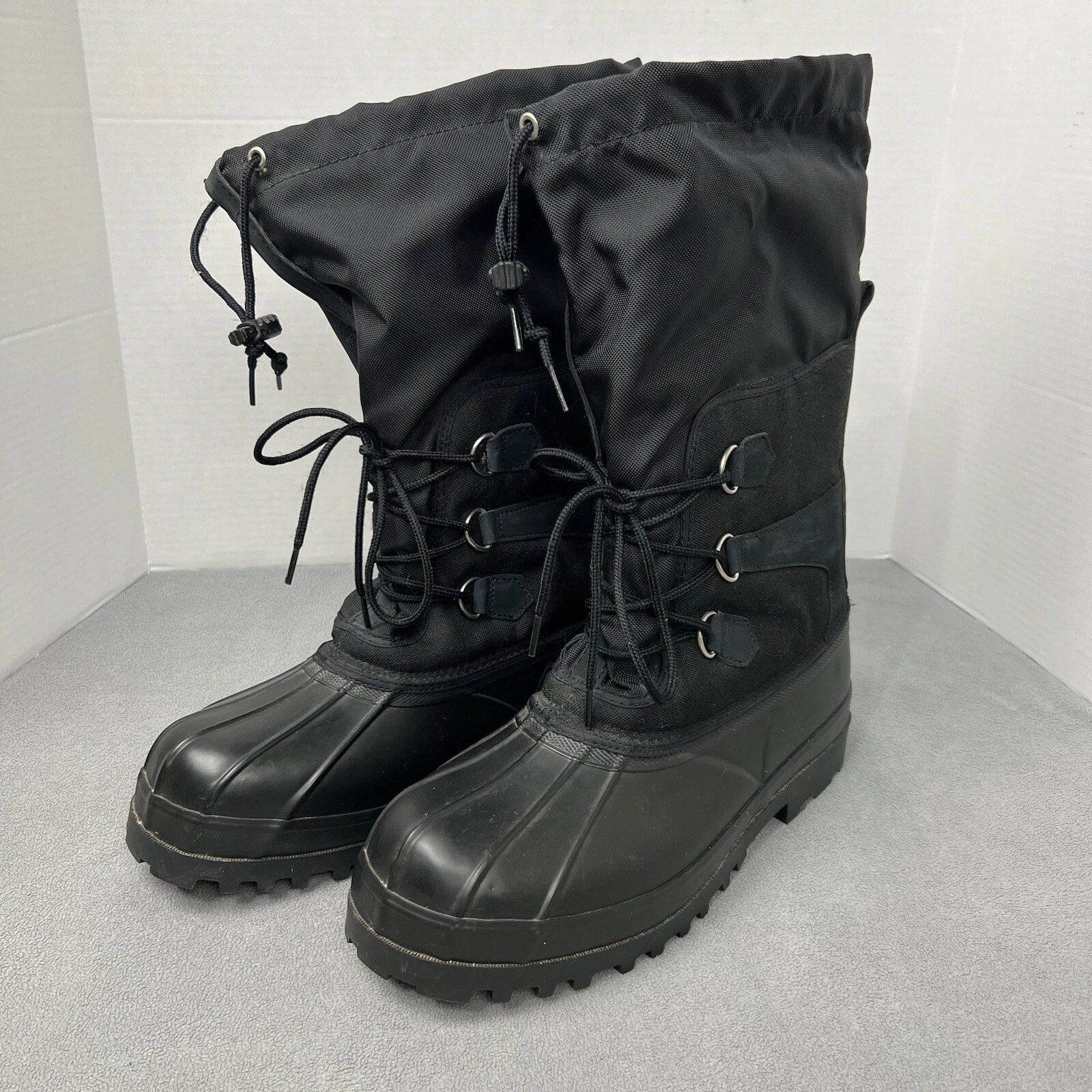 Eddie Bauer Boots Winter Snow Hiking Men's Size 13 Black Duck Style