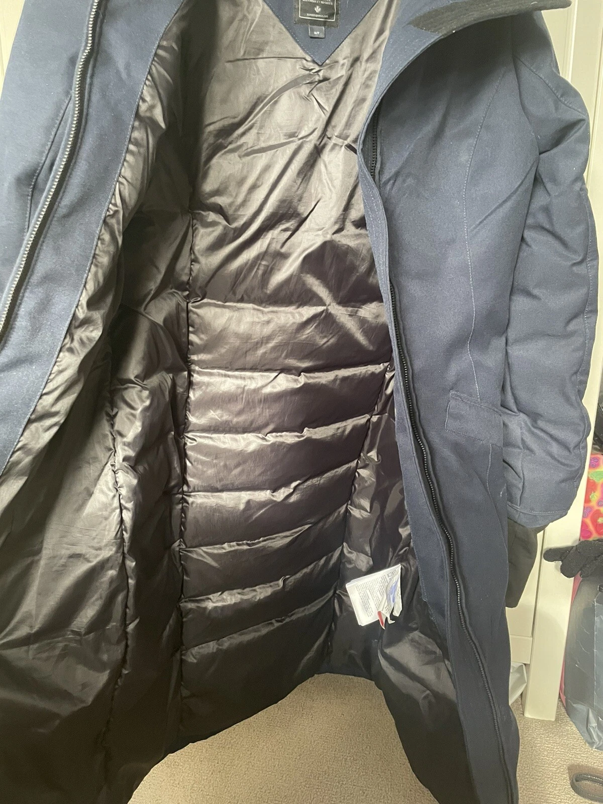 Parka Canada Goose Elrose Navy senza cappuccio ottime condizioni