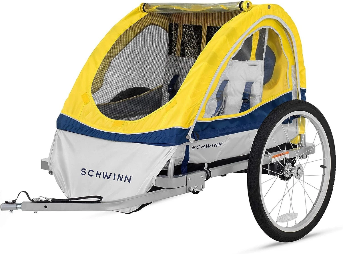 Schwinn 13 SC677AZ Echo Double Bike Trailer 16 20 inch Wheels