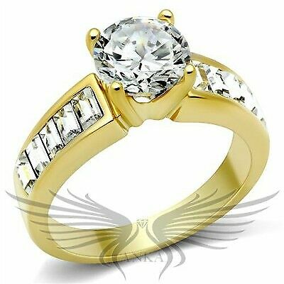 Brilliant Round Cut Cubic Zircon CZ AAA Engagement Ring 10  Gl059