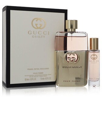 gucci guilty perfume gift set - 90 ml eau de parfum spray + 15ml