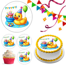 Duck Duckling Cake Topper Party Deco Edible Birthday Gift Celebration Cupcake