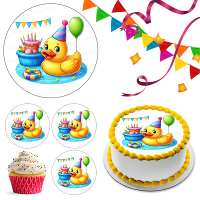 Ente Entlein Tortenaufleger Party Deko essbar Geburtstag Geschenk Feier Cupcake