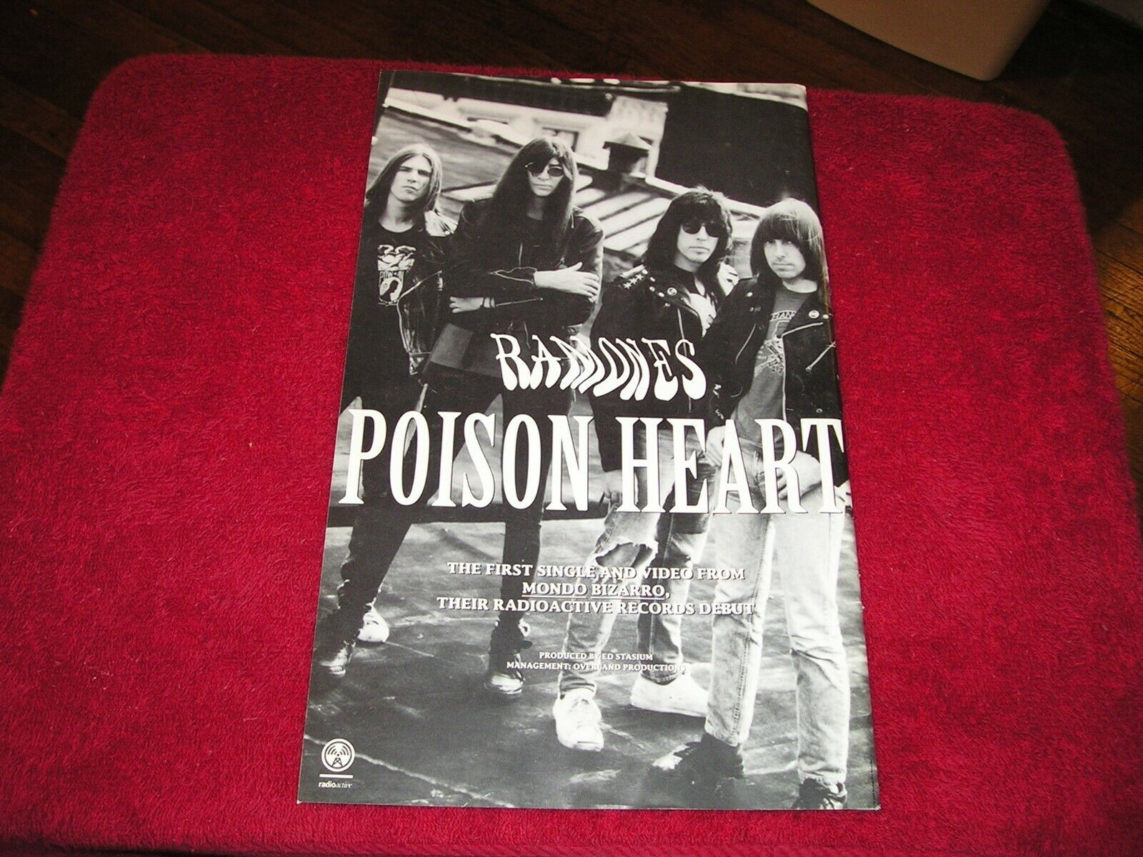 THE RAMONES - 1992 US Full-Page Ad 'Poison Heart' Single (FMQB M