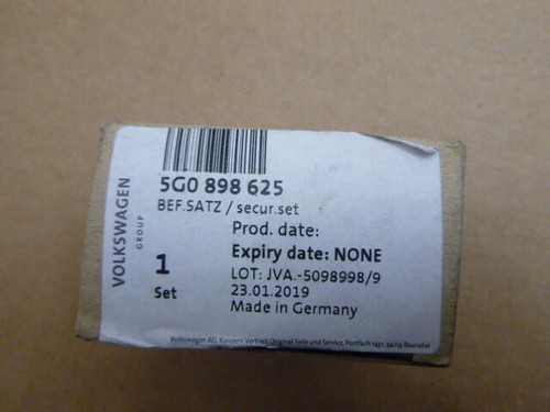 ORIGINAL VW Golf 7 Befestigungssatz Reparatursatz Kotflügel 5G0898625