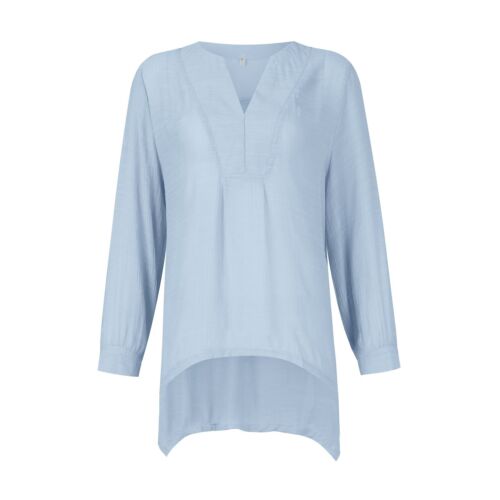 3/4 Length Sleeve Womens Tops Casual Loose Fit V-Neck T Shirts Solid Tunic Tops - Picture 2 of 15