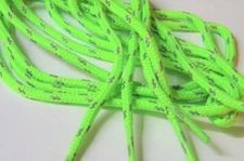 2 Pair Pack- Neon Green, Reflective, Round Style Shoelaces
