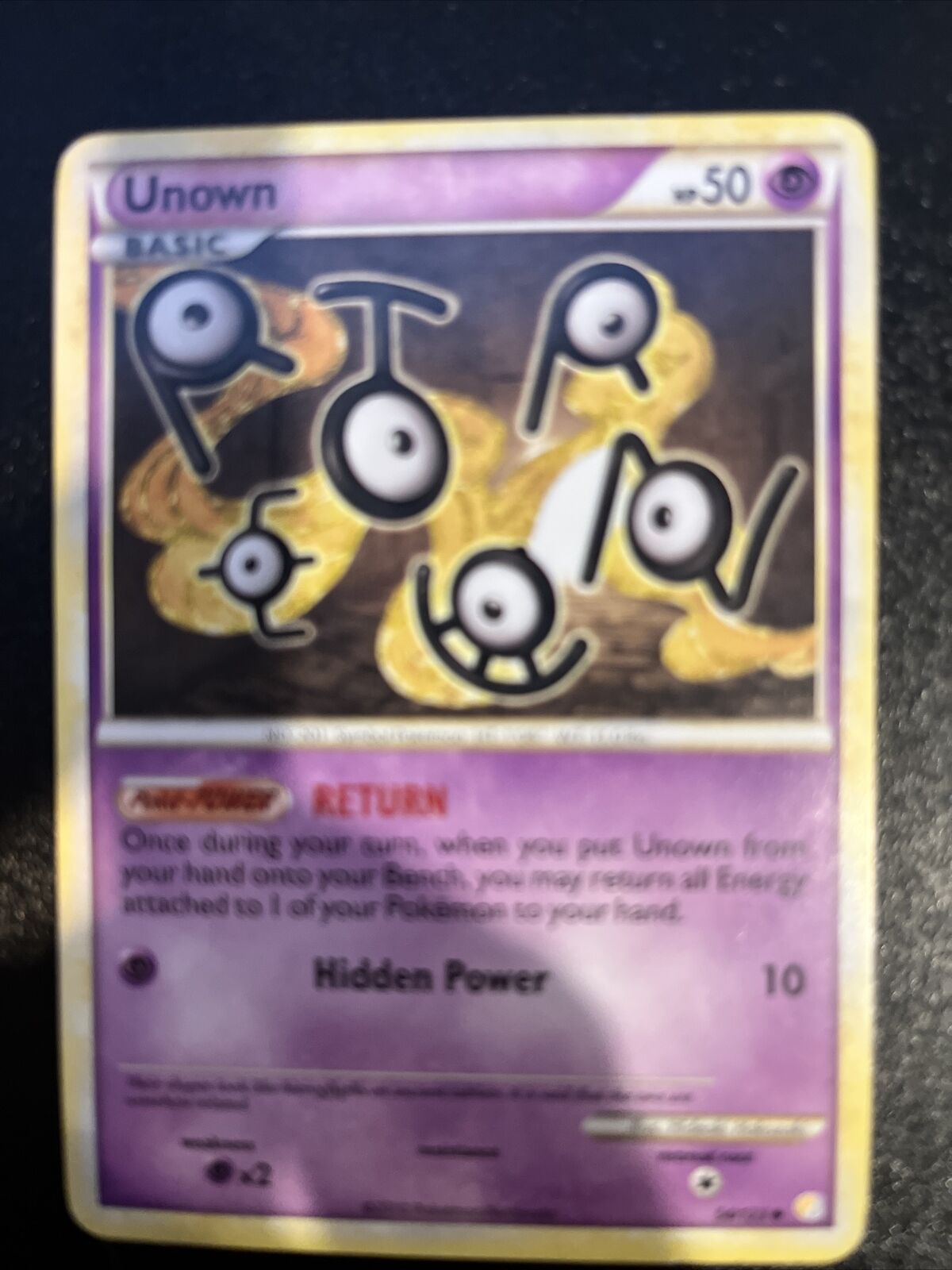 Mavin  Pokemon Card Heart Gold Soul Silver Unown 54/123 Reverse Holo