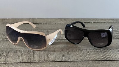 Jessica Simpson Black Shield Sunglasses with Brown Gradient Lenses Over-Sized Oval Sunglasses in Black – Jessica Simpson main image 3