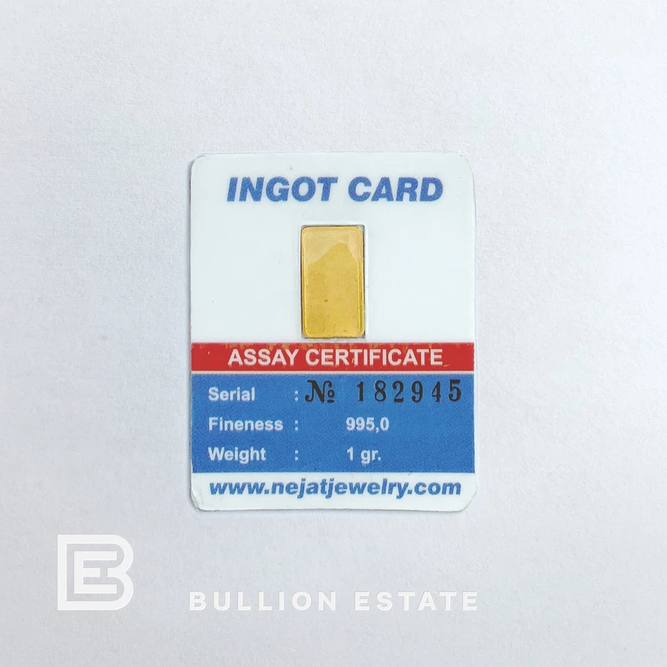 *** VINTAGE *** 1 Gram Gold Bar IAR Istanbul Gold Refinery (assay certificate) - Image 2 of 2