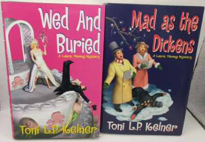 Toni L.P. Kelner 2 x Book Lot Laura Fleming Mysteries Cozies Crime Fiction HCDJ