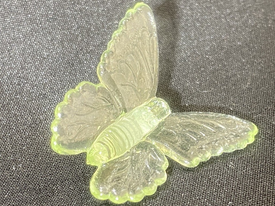 Green Vaseline glass butterfly insect monarch glow moth animal uranium