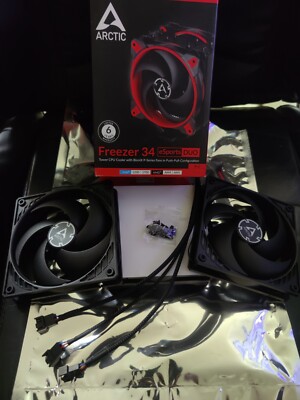 ARTIC Freezer 34 eSports DUO 120mm CPU Cooler ACFRE00060A & P12 3x Case Fans
