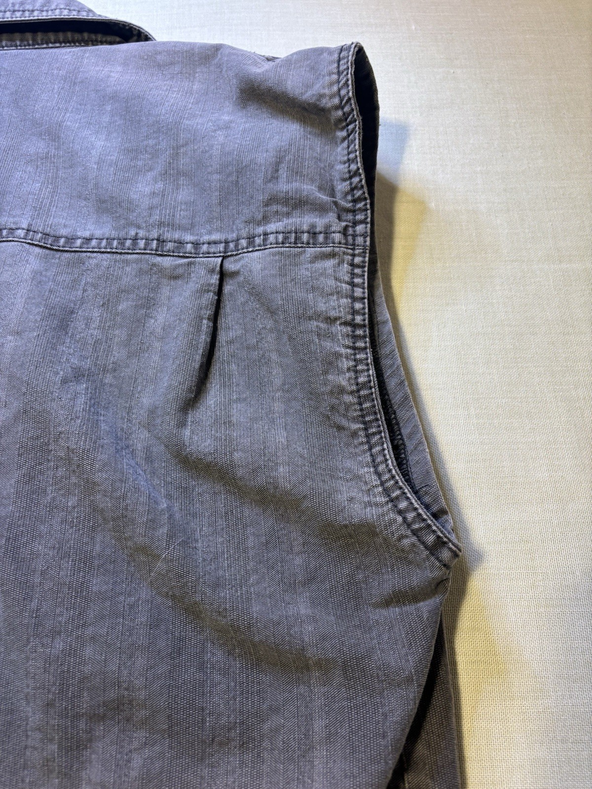 LOVERBIRD Gray Denim Button Front Collared Vest w… - image 17