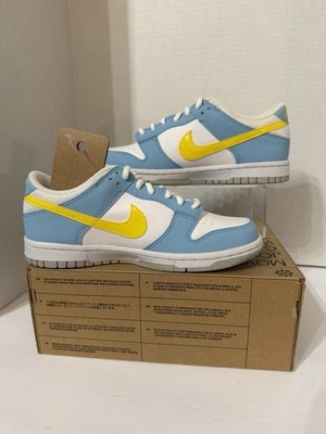 Nike Dunk Low GS Blue Chill Yellow Strike DX3382-400 Size 5Y Brand New DS