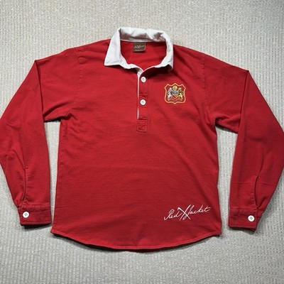 Manchester United Retro Crest Red Jacket Pikwakwad Rugby Shirt #10 Men s M