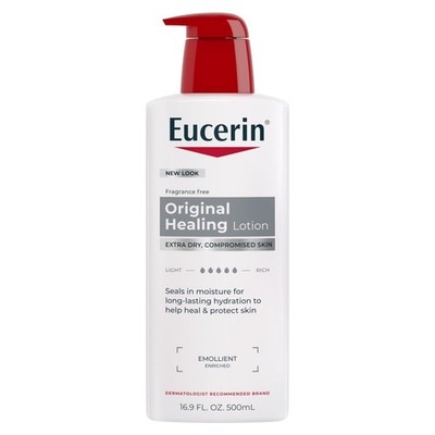 Eucerin Original Healing Rich Body Lotion for 16.9 Fl Oz (Pack of 1), White