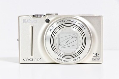 [Excellent] Nikon COOLPIX S8200 Digital Camera 16.1 MP 14x Silver w Battery #568