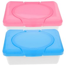 2 Pcs Bathroom Organizer Reusable Wipe Container Baby Wipes Case Travel