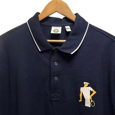 Lacoste x Roland Garros Mens Sz 3XL Navy Blue Pique Cotton Tennis Polo Shirt euc