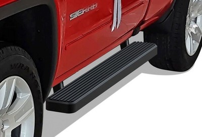 iBoard Running Boards 5in Matte Black Fit 99-13 Silverado Sierra Regular Cab