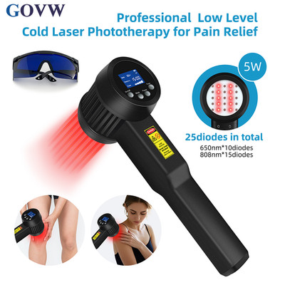 5W LLLT Cold Laser Red Light Therapy 650nm 808nm for Muscle Pain Relief Sports