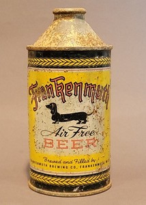 1940'S FRANKENMUTH "AIR-FREE" CONE TOP BEER CAN WISCONSIN