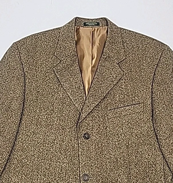 Ralph Lauren Abrigo Deportivo Chaqueta Blazer Marrón 100% Lana Hombre’s Talla 44R Botón Foto 3 de 4