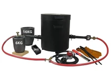 16 KG Gas Metal Melting Furnace Propane Deluxe Kit  with Crucibles Molds Casting