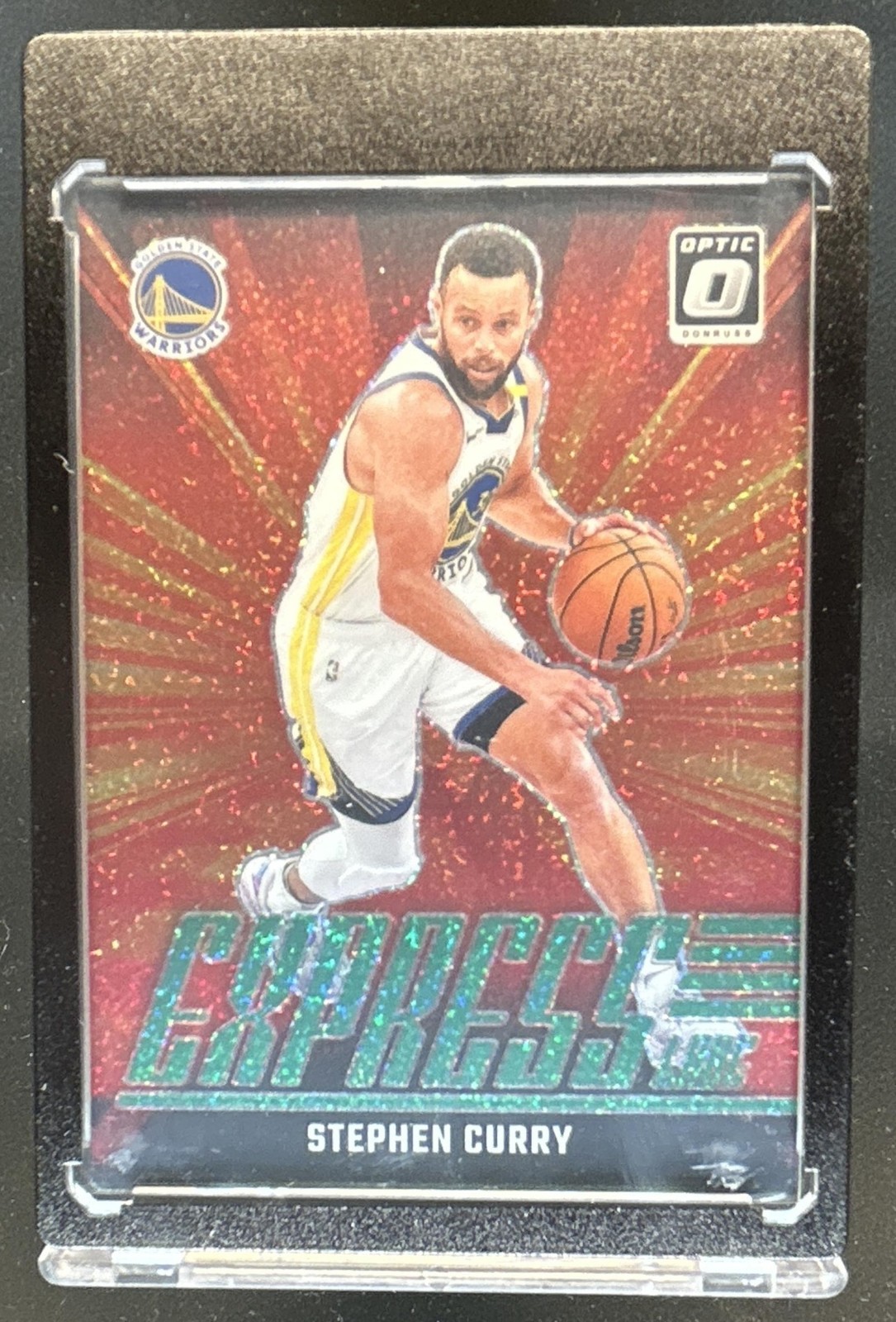 2024-25 Donruss Optic Stephen Curry Express Lane Green Glitter #/5 Warriors