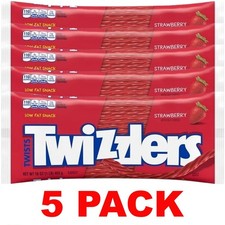 Twizzlers TWISTS STRAWBERRY FLAVORED LOW FAT Licorice Candy - 16 oz Bag &ndash; 5 PACK