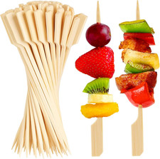 300PCS Cocktail Picks Bamboo Skewers for Appetizers, Paddle Wooden Skewers, Fan