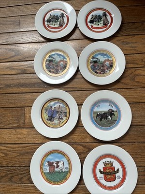 Limoges Porcelaine de Sologne 7  Porcelain  Plates  Set of 8