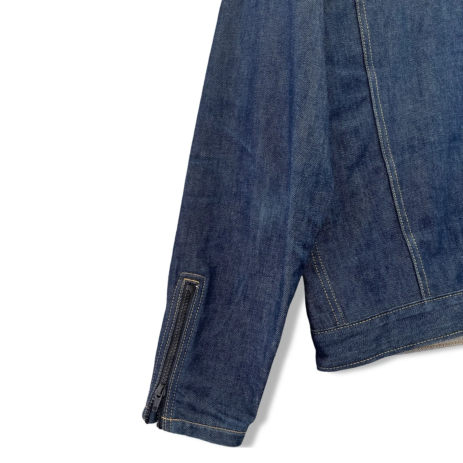 Hebtroco Lucky13 Selvedge Denim Jacket Men's Medium Navy image 9