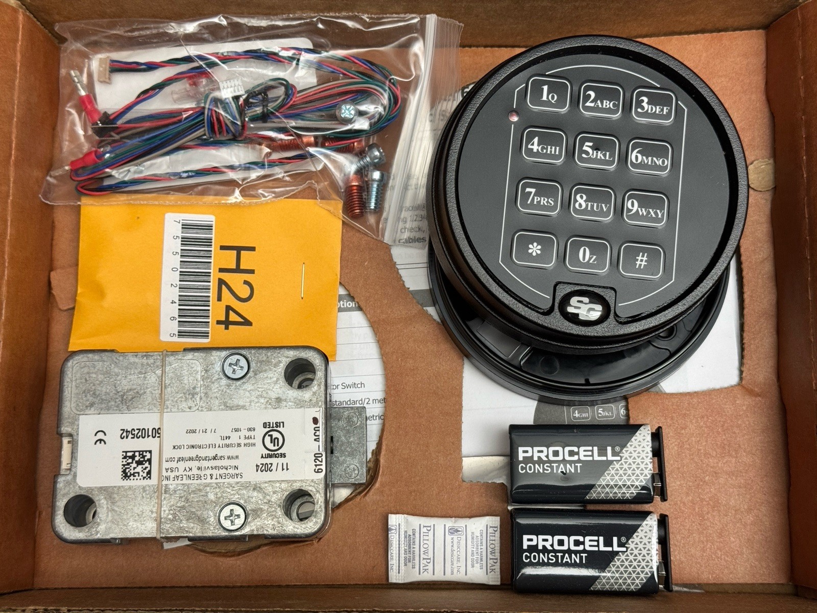 Sargent Greenleaf S&G Model: 6120-303 Square Bolt Electronic Safe Lock Kit Black