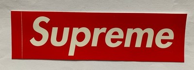 Supreme Aufkleber Sticker weiß rot 20cm