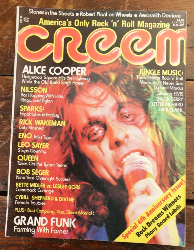 CREEM MAGAZINE VOL 7 NO 2 July 1975 ALICE COOPER Rick Wakeman BRIAN ENO Queen