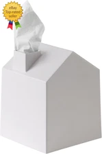 Umbra Casa Tissue Box Cover - Adorable House Shaped Square Tissue Box Holder for