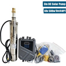 3" 500W Solar Pump Submersible Pump Bore DC 48V Deep Well Pump + MPPT Controller