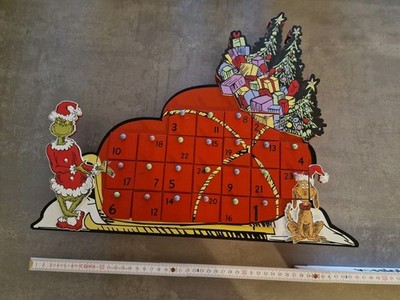 Weihnachtskalender Grinch Holz Befüllbar Beleuchtet Schlitten LED Primark Top
