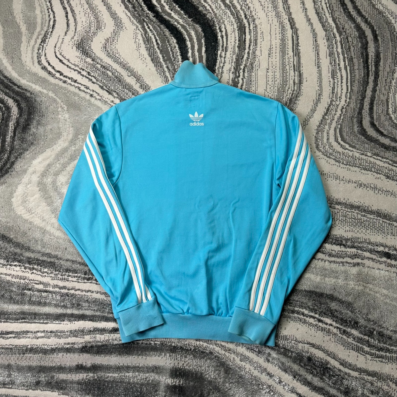 VTG Adidas Honolulu Hula 2000's Y2K Size Medium Blue Tracksuit Top Track Jacket image 8