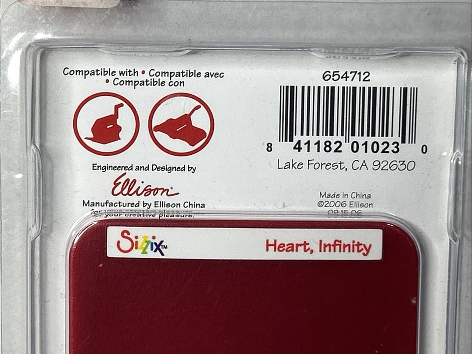Sizzix Sizzlits Die Heart, Infinity Card Making Scrapbooking Papel Artesanías Foto 4 de 4