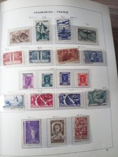Timbres France 1936 n°314 à 1943 n°584 neuf et oblitéré