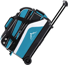 Double Roller 2 Ball Bowling Bag with Separate Shoe Compartment for Bowling Shoe