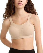 Champion Spot Comfort High-Impact Sports Bra, C Logo, 38D Beige NWT