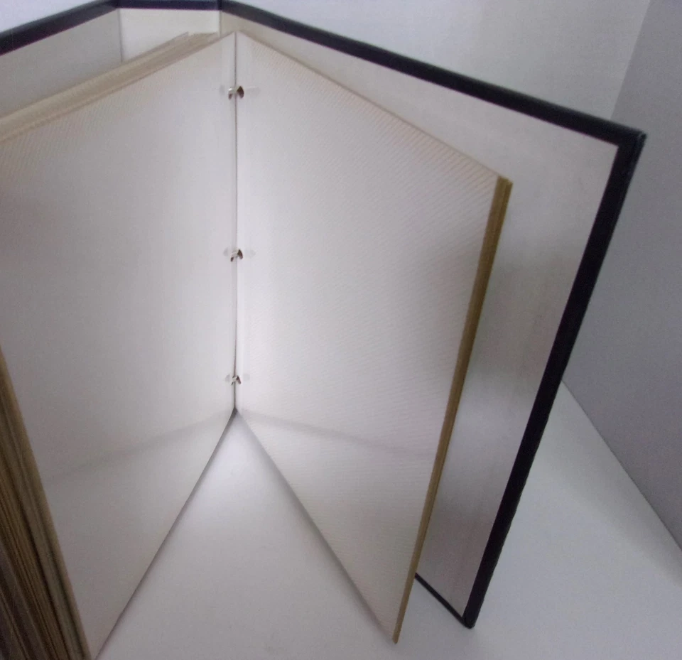 Álbum de fotos vintage AZUL OSCURO con 23 hojas de carpeta 11,5x11x2,5" Foto 3 de 4