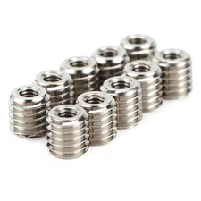 10Pcs Thread Inserts Reducing Nut Repair Tool Male Female Stainless Steel