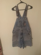 Men  s Carhartt SHORT BIB OVERALLS IN DENIM 32 W X 17 L