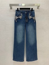 2026 spring hot sales runway show embroidery classy sexy  pants S-XXL